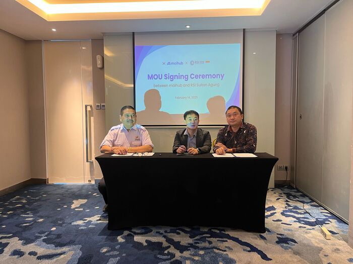 -KERJASAMA- Acara penandatangan Nota Kesepahaman (MoU) RSI Sultan Agung Semarang dengan perusahaan kecerdasan buatan (AI) terkemuka asal Korea Selatan, Maihub dan melibatkan kemitraan strategis dengan Indonesia-Korea Business Initiative (IKOBIN). Foto : Dok.RSI/metrojateng.id