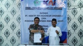 -DISKON SANTRI- PT Kereta Api Indonesia (Persero) Daerah Operasi 4 Semarang menjalin kerja sama dengan pondok pesantren di wilayah kerja Daop 4 Semarang. Foto : Dok.KAI/metrojateng.id