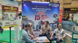 -RUMAH SUBSIDI- Salah satu stand pameran Property Expo Semarang di Atrium Mall Paragon Semarang menawarkan rumah subsidi. Foto : Dok.REI/metrojateng.id