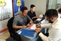 -MENDAFTAR- Salah satu pengusaha muda Semarang, M. Sunarmadi, melakukan pendaftaran sebagai bakal calon Ketua Umum HIPMI Kota Semarang, Jumat (21/2/2025), di Sekretariat Oaktree Hotel Semarang. Foto : Dok.HIPMI/metrojateng.id