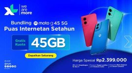 -BUNDLING-  XL Axiata jalin kerja sama dengan Motorola Indonesia luncurkan program bundling eksklusif untuk smartphone terbaru, Moto G45 5G. Foto : Dok.XL/metrojateng.id