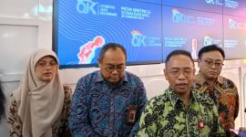 STABIL - Kepala OJK Provinsi Jawa Tengah – Sumarjono, saat memberikan keterangan kondisi perbankan di Jawa Tengah  yang stabil dan bertumbuh. (tya)