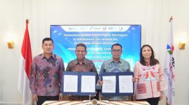 -KERJASAMA- Penandantangan dokumen kerja sama pemanfaatan LNG antara PGN, PLI, NES, dan NUSA pada Jumat (28/2/2025). Foto : Dok.PGN/metrojateng.id