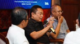 -RIRIEK ADRIANSYAH- Direktur Utama Telkom, Ririek Adriansyah saat acara silaturahmi bersama beberapa pemimpin redaksi media di Jakarta (7/3). Foto : Dok.Telkom/metrojateng.id