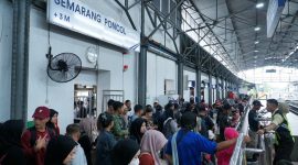 -RAMAI- Selama 5 hari Masa Mudik Lebaran, Stasiun di Semarang kedatangan 43.000 pemudik. Foto : Dok.KAI/metrojateng.id