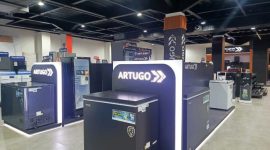 - ARTUGO - ARTUGO hadir di Depo Murah Pusat Elektronik di Kudus dengan koleksi yang lengkap dan display menarik. Foto : Dok.Humas/metrojateng.id