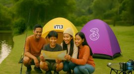 NYAMAN - Libur sekolah konektivitas lebih nyaman dan aman bersama IM3 dan  TRI. (ist/tya)