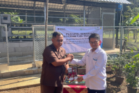 ELEKTRIFIKASI PETERNAKAN - Manajer PLN UPDL Semarang, Djubaidillah, melalui program Tanggung Jawab Sosial dan Lingkungan (TJSL) bersama Fakultas Peternakan Undip melakukan sosialisasi program elektrifikasi di peternak ayam dan burung puyuh di kabupaten Semarang. (ist/Tya)