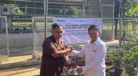 ELEKTRIFIKASI PETERNAKAN - Manajer PLN UPDL Semarang, Djubaidillah, melalui program Tanggung Jawab Sosial dan Lingkungan (TJSL) bersama Fakultas Peternakan Undip melakukan sosialisasi program elektrifikasi di peternak ayam dan burung puyuh di kabupaten Semarang. (ist/Tya)