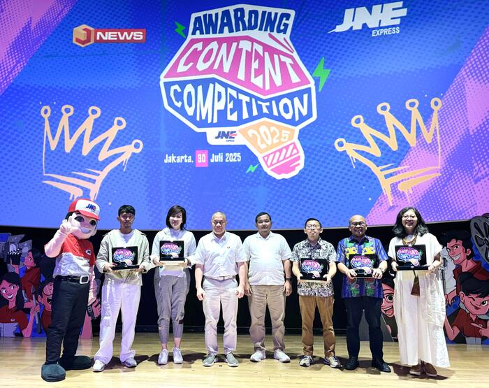 -PENGHARGAAN- Puncak Penghargaan JNE Content Competition 2025, digelar meriah di CGV FX Sudirman, Jakarta Selatan, Rabu (30/7/2025). Foto : Dok.JNE/metrojateng.id