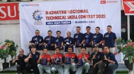 Tim bengkel Astra Daihatsu Solobaru berhasil menorehkan prestasi sebagai juara Regional Technical Skill Contest Jawa Tengah 2025. Foto : Dok.Astra/metrojateng.id