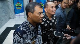 Gubernur Jawa Tengah, Ahmad Luthfi usai rapat koordinasi kondusivitas wilayah di Kantor Gubernur Jawa Tengah, Kamis, 11 September 2025.