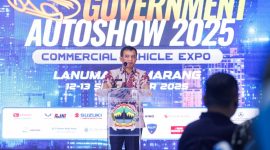Gubernur Jawa Tengah Ahmad Luthfi saat membuka pameran Government Auto Show Commercial Vehicle Expo (GAS CVE) Tahun 2025 di Lanumad Ahmad Yani, Kota Semarang. 