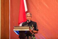 Sumarno, saat menghadiri Musyawarah Wilayah Asosiasi Institusi Pendidikan Kedokteran Indonesia (AIPKI) Regional Wilayah IV di Hotel Santika Premiere Semarang, Jumat, 19 September 2025.  