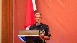 Sumarno, saat menghadiri Musyawarah Wilayah Asosiasi Institusi Pendidikan Kedokteran Indonesia (AIPKI) Regional Wilayah IV di Hotel Santika Premiere Semarang, Jumat, 19 September 2025.  