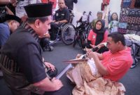 Gus Yasin, mewakili Gubernur Jateng Ahmad Luthfi, saat peresmian Program CSR Disabilitas Pertamina dan Kecamatan Berdaya di Kecamatan Kemusu, Boyolali, Selasa 23 September 2025.
