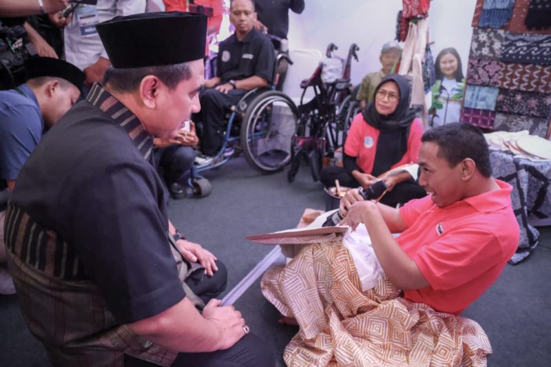 Gus Yasin, mewakili Gubernur Jateng Ahmad Luthfi, saat peresmian Program CSR Disabilitas Pertamina dan Kecamatan Berdaya di Kecamatan Kemusu, Boyolali, Selasa 23 September 2025.