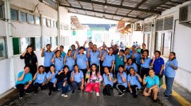 - SENAM BERSAMA- BRI BO Semarang Pattimura bersama karyawan RS Panti Wilasa Citarum menggelar senam bersama sekaligus sosialisasi Multiguna Healthcare, Jumat (9/10/2026). Foto : Dok.BRI/metrojateng.id